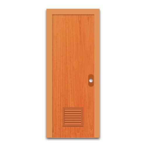 MASTER PVC DOOR 90X210 WG-A Plain w/ louver