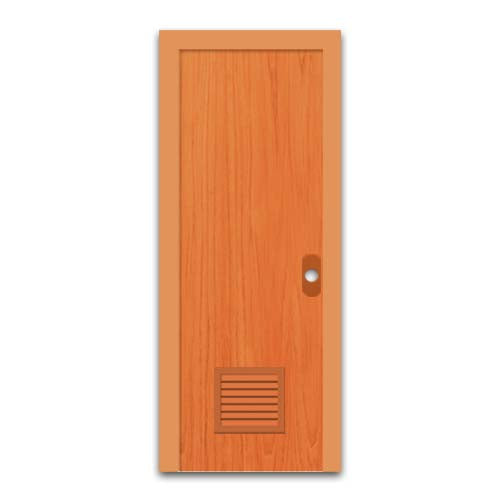 MASTER PVC DOOR 80X210 WG-A plain w/ louver