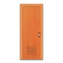 MASTER PVC DOOR 70X210 WG-A woodlook w/ louver