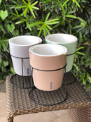 LAZY GARDENER POT with Water Level Window A607 Mint